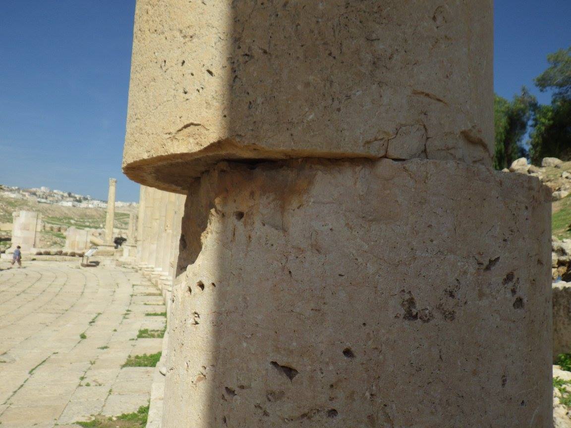 Displaced Columns at Jerash