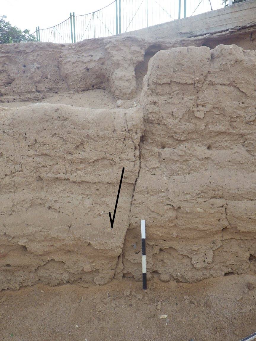 Wall Collapse at Aila Jordan (southern Cyril Quake) 