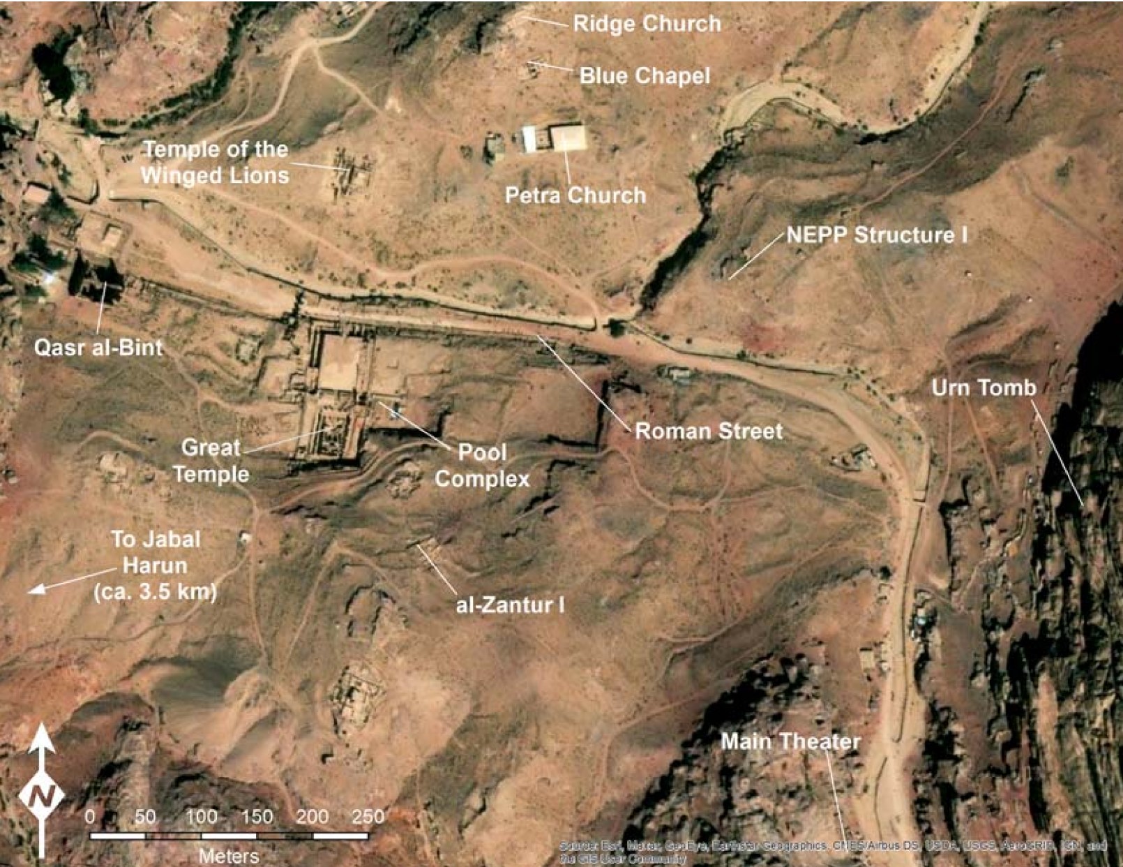 Major Excavations in Petra 