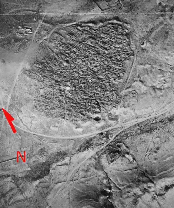 Aerial photograph of Rehovot ba Negev after 4th season of excavation