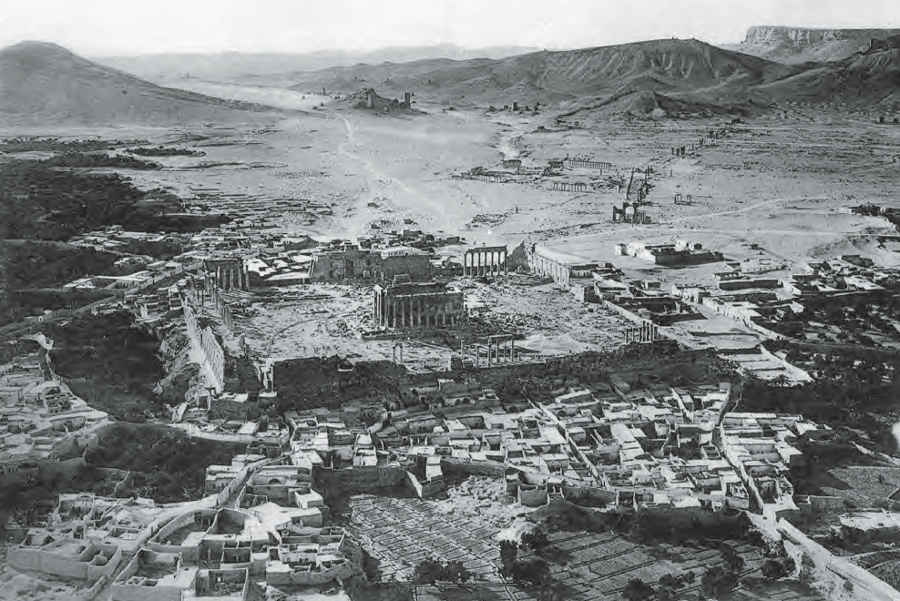 Aerial photograph of Palmyra taken in 1930's - looking southwest