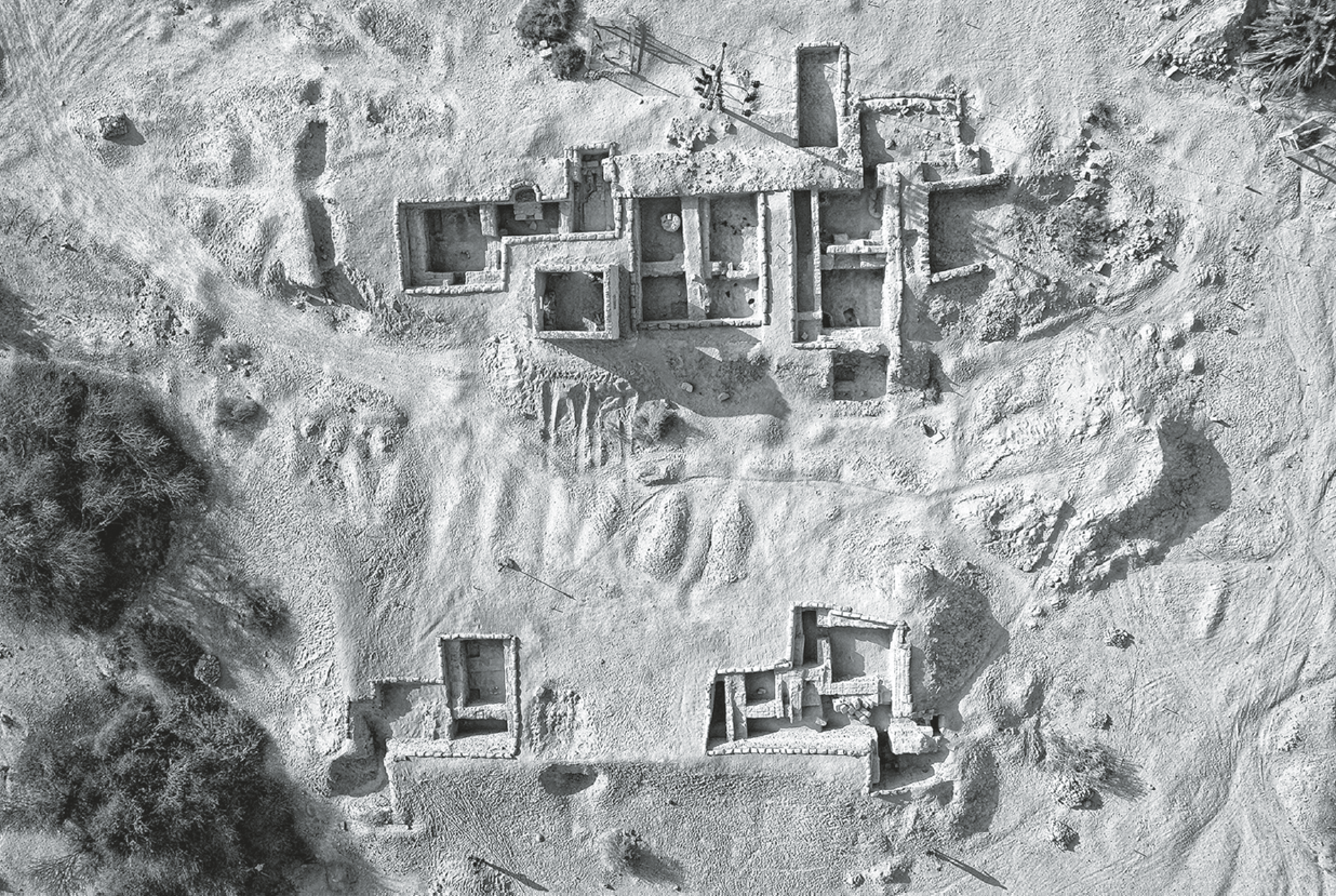 Aerial view of the Roman fort at Yotvata