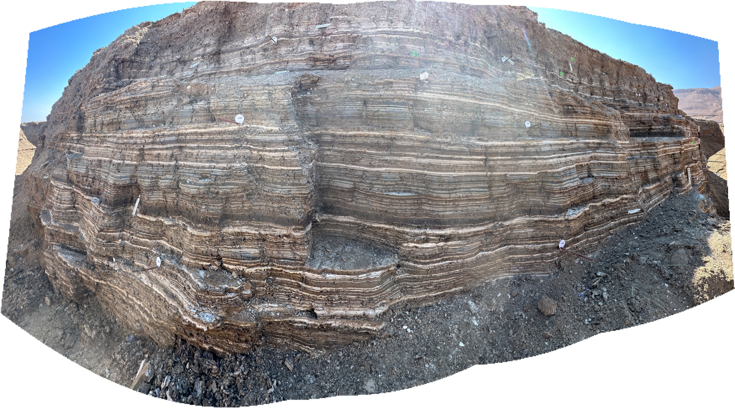 Panorama of Bottom of East Section of En Gedi Trench 2023 