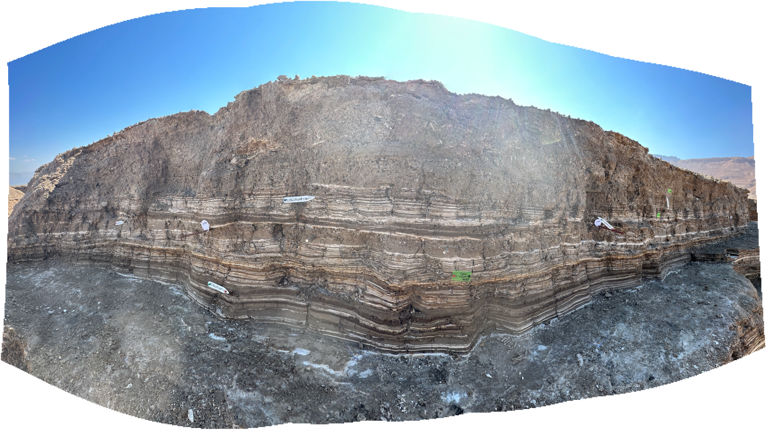 Panorama of Top of East Section of En Gedi Trench 2023 