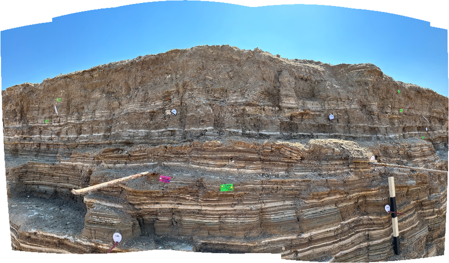 Panorama of Top of Middle Section of En Gedi Trench 2023 