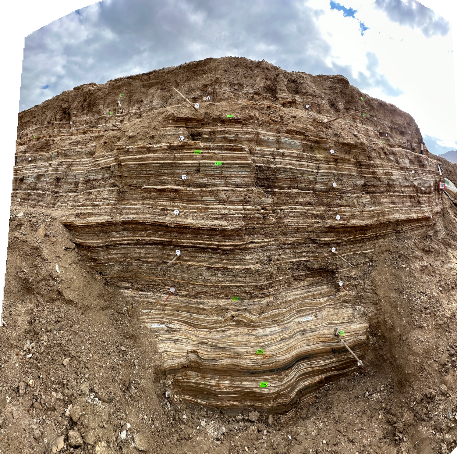 Panorama of Middle Section of En Gedi Trench 2023 