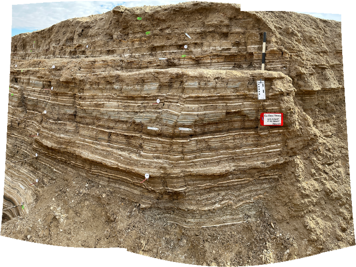 Panorama of West Section of En Gedi Trench 2023 