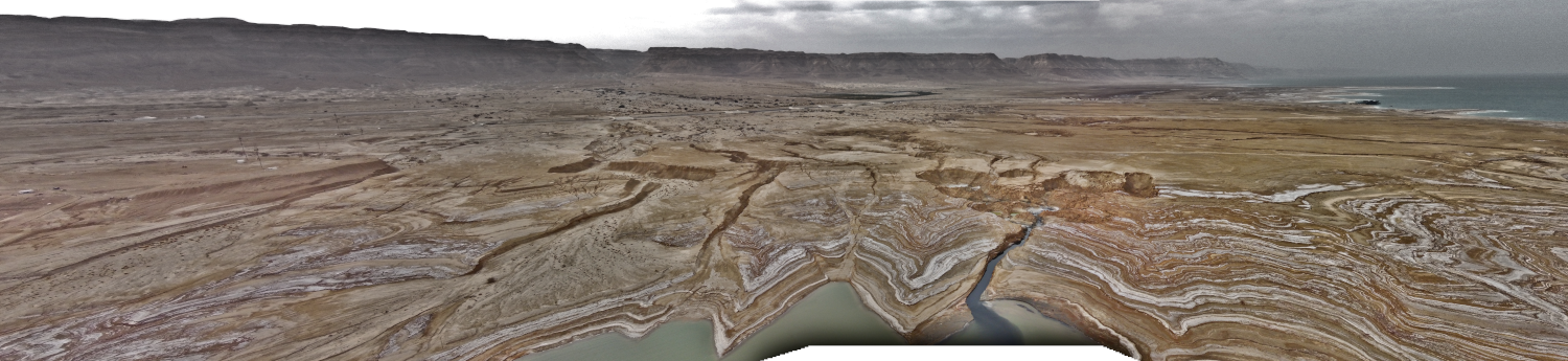 Aerial shot of Nahal Ze'elim from the east 